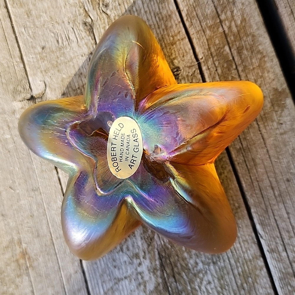 Robert Held art glass paperweight Personalized On Back